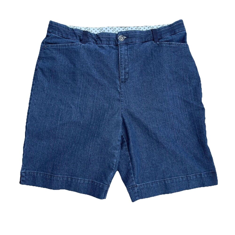 Intro Love The Fit Denim Shorts Women’s 16 Blue Stretch Comfort Waist Bermudas